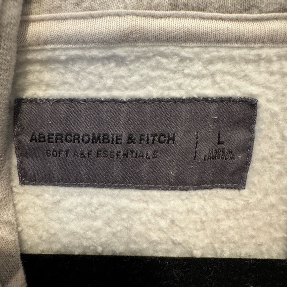 Mens Abercrombie & Fitch Soft Essentials Grey White Camo Hoodie Size L - Picture 6 of 13